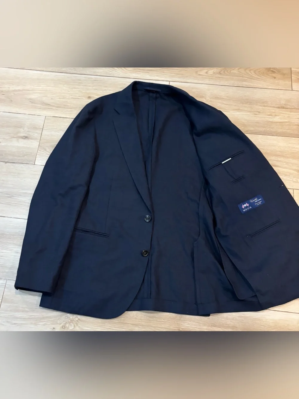 J. Crew Ludlow Blazer in Navy blue 40S slim fit wool cotton blend from England